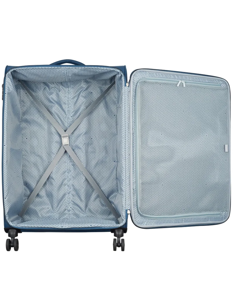 ديلسي _باريس حقيبة سفر كاراكاس 82 سم سوفت كيس بعجلات مزدوجة قابلة للتوسيع - أزرق ليلي